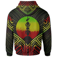 New Caledonia Hoodie New Caledonia Seal Reggae Tribal Patterns - Polynesian Pride