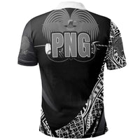Papua New Guinea Polo Shirt White Polynesian Patterns Sport Style - Polynesian Pride