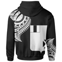 Wallisnd Futuna Hoodie Wallisnd Futuna Tatau White Patterns - Polynesian Pride