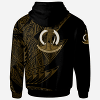 Vanuatu Zip Hoodie Legends Are Born In Gold Color - Polynesian Pride