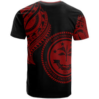 Federated States of Micronesia Custom T Shirt Federated States of Micronesia Tatau Red Patterns - Polynesian Pride