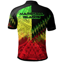 Marshall Islands Polo Shirt Reggage Color Symmetry Style - Polynesian Pride
