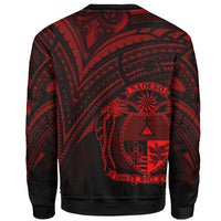 Nauru Sweatshirt - Cross Style Red Color - Polynesian Pride