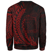 Tokelau Sweatshirt - Wings Style Red Color - Polynesian Pride