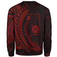 Wallis and Futuna Sweatshirt - Wings Style Red Color - Polynesian Pride