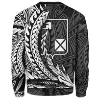 Wallis and Futuna Custom Personalised Sweatshirt - Wings Style White Color - Polynesian Pride