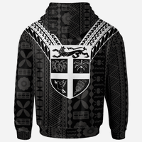 Fiji All Over Hoodie White Sailor Style - Polynesian Pride