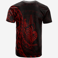 New Caledonia T Shirt Polynesian Pattern Style Red Color - Polynesian Pride