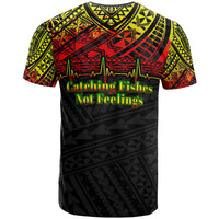 Catching Fishes, Not Feelings Polynesian T Shirt Reggae Heartbeat Style - Polynesian Pride