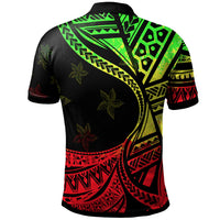 Yap Polo Shirt Plumeria Flowers Raggage Version - Polynesian Pride