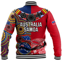 Australia Aboriginal and Samoa Polynesian Baseball Jacket Boomerang LT9 - Polynesian Pride
