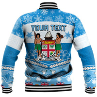 (Custom Personalised) Fiji Masi Tapa Christmas Vibe Baseball Jacket LT9 - Polynesian Pride