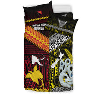 New Zealand And Papua New Guinea Bedding Set Together - Yellow LT8 - Polynesian Pride