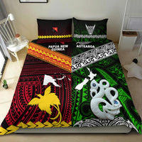 New Zealand And Papua New Guinea Bedding Set Together - Green LT8 - Polynesian Pride
