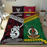 New Zealand And Vanuatu Bedding Set Together - Red LT8 - Polynesian Pride