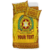 (Custom Personalised) Tonga Vava'u High School Bedding Set Simplified Version - Gold LT8 - Polynesian Pride