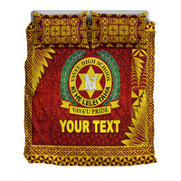 (Custom Personalised) Tonga Vava'u High School Bedding Set Simplified Version - Maroon LT8 - Polynesian Pride