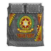 (Custom Personalised) Tonga Vava'u High School Bedding Set Simplified Version - Grey LT8 - Polynesian Pride