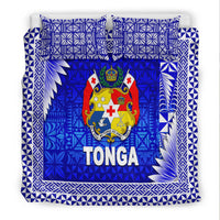 Tonga Coat Of Arms Bedding Set Simplified Version - Blue LT8 - Polynesian Pride