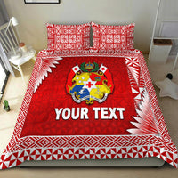 (Custom Personalised) Tonga Coat Of Arms Bedding Set Simplified Version - Red LT8 Red - Polynesian Pride
