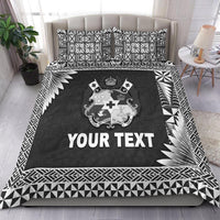 (Custom Personalised) Tonga Coat Of Arms Bedding Set Simplified Version - Black LT8 - Polynesian Pride