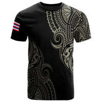 Personalized Hawaii Map Polynesian Warrior Ikaika Unisex T Shirt William Style Beige - Polynesian Pride