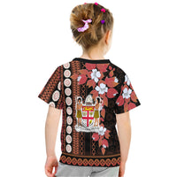 Fiji T Shirt Tagimoucia Mixed Black Tapa Style LT9 - Polynesian Pride