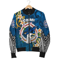 Northern Mariana Islands Women Bomber Jacket Independence Day LT16 - Polynesian Pride