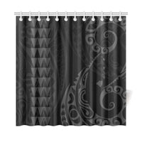 Hawaii Kakau Gray Polynesian Shower Curtain - Polynesian Pride