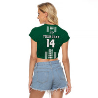 (Custom Text And Number) Hawaii Football Raglan Cropped T Shirt Kakau Rainbow Warriors Helmet LT14 - Polynesian Pride
