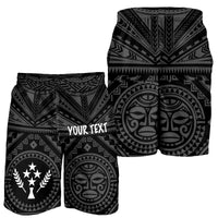 Kosrae Personalised Men's Short - Kosrae Flag In Polynesian Tattoo Style (Black) - Polynesian Pride