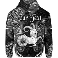 Custom Capricorn Zodiac Polynesian Hoodie Unique Style Black LT8 - Polynesian Pride