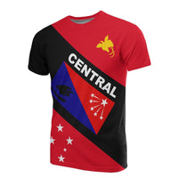 Papua New Guinea T Shirt Papua New Guinea Flag Central Province Flag Unisex Red - Polynesian Pride
