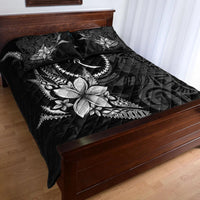 Chuuk State Quilt Bed Set - Fish With Plumeria Flowers Style - Polynesian Pride