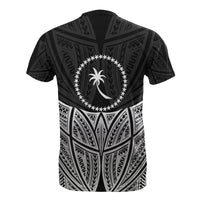 Chuuk Polynesian Custom T Shirt Black Pride Map and Seal - Polynesian Pride
