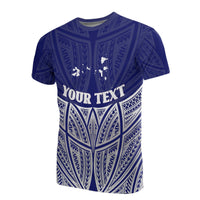 Chuuk Polynesian Custom T Shirt Blue Pride Map and Seal Unisex Blue - Polynesian Pride