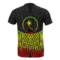 Chuuk Polynesian Custom T Shirt Reggae Pride Map and Seal - Polynesian Pride