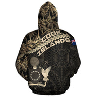 Cook Islands Zip Hoodie Golden Coconut 01 - Polynesian Pride