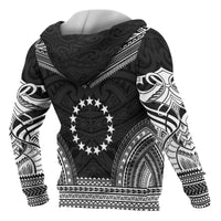 Cook Islands Polynesian Chief Custom Zip up Hoodie Black Version - Polynesian Pride
