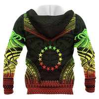 Cook Islands Polynesian Chief Custom Zip up Hoodie Reggae Version Unisex Reggae - Polynesian Pride