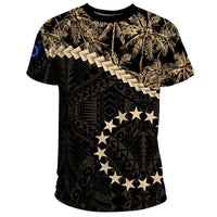 Cook islands T Shirt Golden Coconut Unisex Black - Polynesian Pride