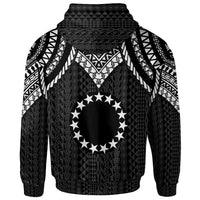 Cook islands Hoodie Polynesian Armor Style Black - Polynesian Pride