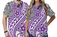 Traditional Polynesian Tribal Tattoo Retro Couple T Shirt Purple LT9 - Polynesian Pride