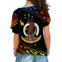 Vanuatu Proud To Be A Ni-Van - Polynesian Pattern Cross Shoulder Shirt - Tafea Province LT7 - Polynesian Pride