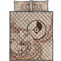 Yap Quilt Bed Set - Hibiscus Flowers Vintage Style - Polynesian Pride