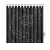 Hawaii Turtle Shower Curtain - Gray - Frida Style - Polynesian Pride