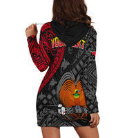 (Custom Personalised) Papua New Guinea Hoodie Dress Raggiana Birds Of Paradise Happy 47th Independence Day LT13 - Polynesian Pride