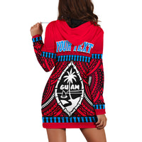 (Custom Personalised) Guam Chamorro Hoodie Dress Latte Stone Red Polynesian Haligi LT13 - Polynesian Pride
