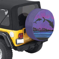 Dolphin Dance In Night Spare Tire Cover AH - Polynesian Pride