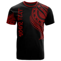 Chuuk State Custom T Shirt Chuuk State Tatau Red Patterns Unisex Black - Polynesian Pride
